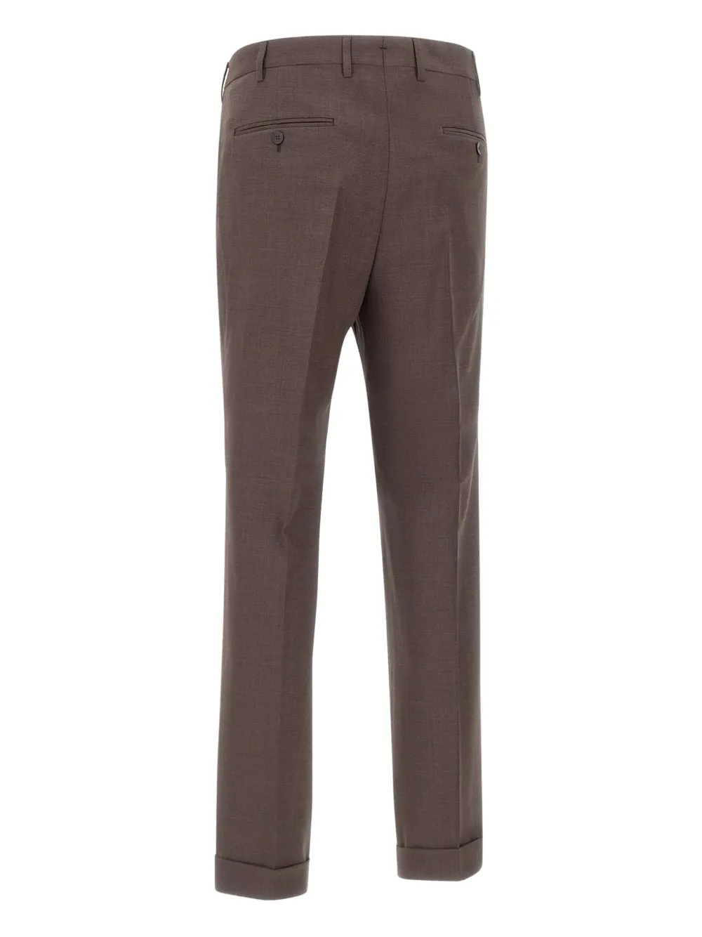 Devore Pleated-front Trousers In Brown