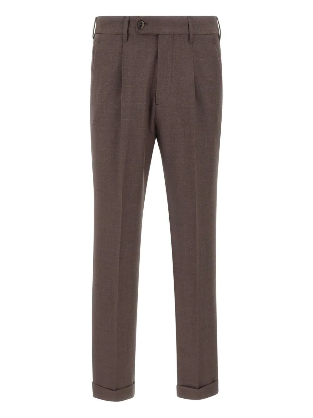 Devore Pleated-front Trousers In Brown