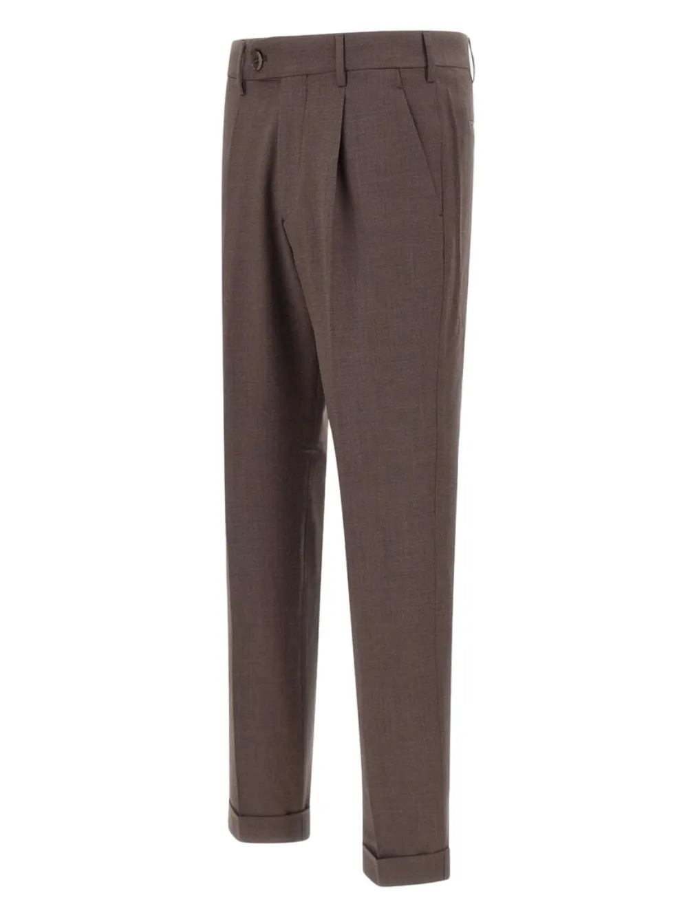 DEVORE Broek met geplooide voorkant - Bruin