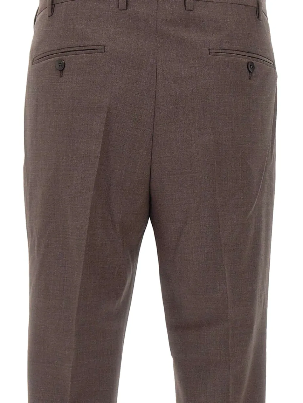 DEVORE Broek met geplooide voorkant Bruin