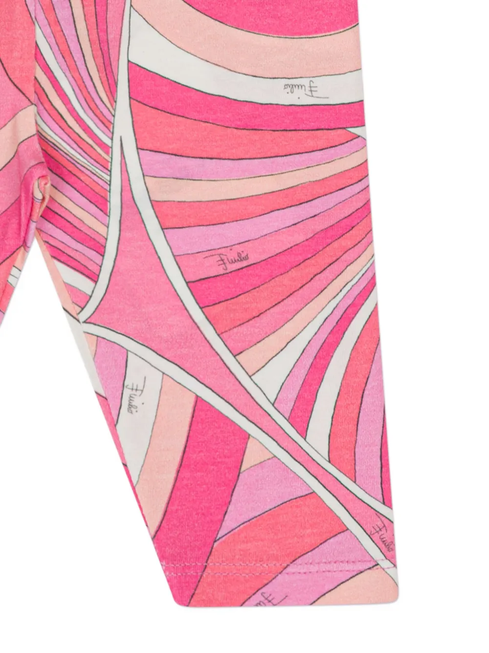 Pucci Junior Printed Trousers In Pink