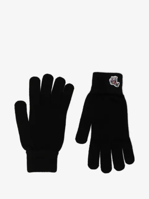 Paul Smith zebra-appliqué wool gloves