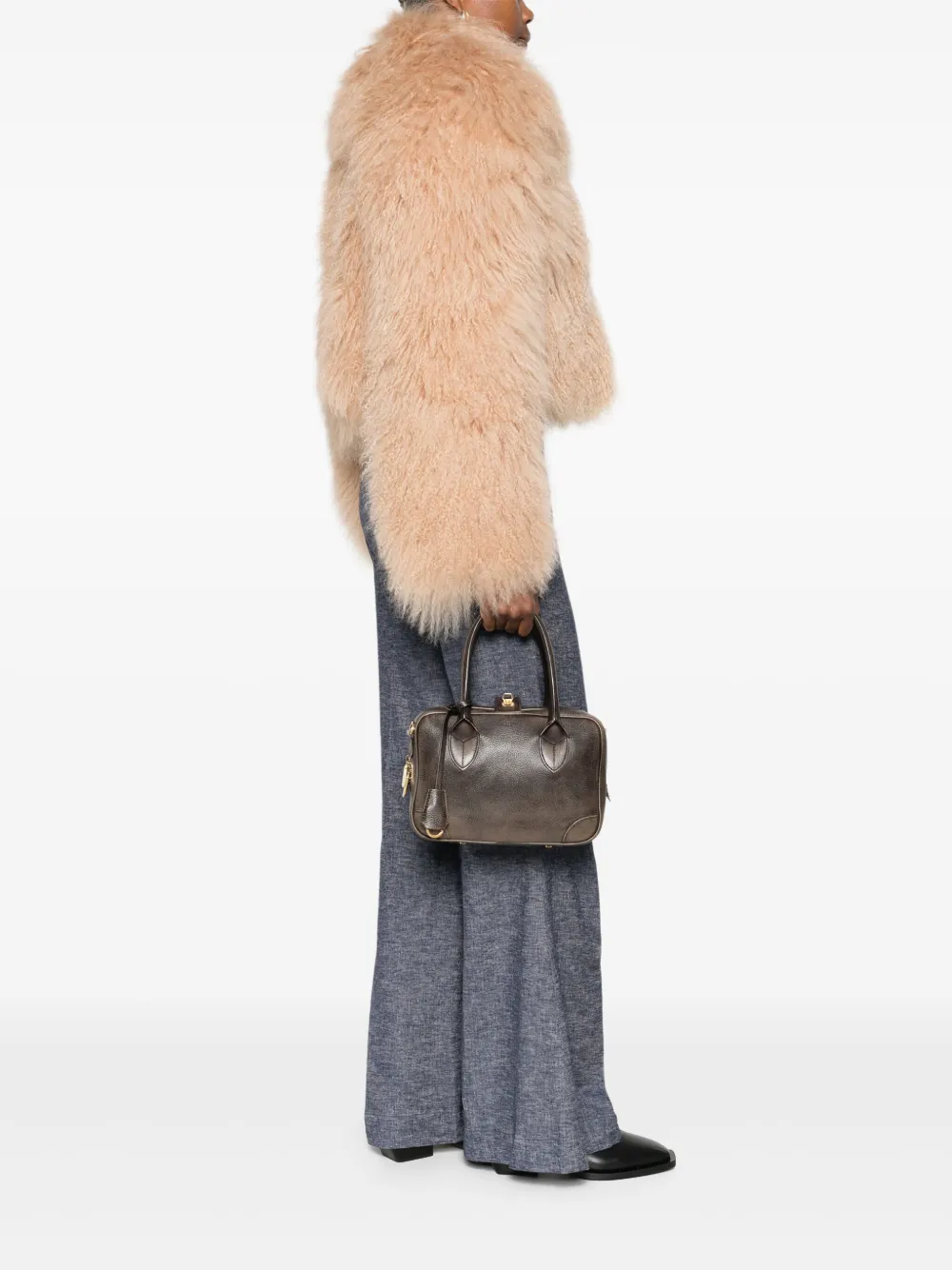 Golden Goose top-handle zip-fastening tote bag - Bruin