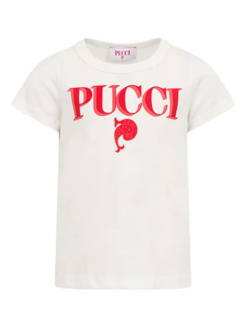PUCCI Junior logo-graphic cotton T-shirt