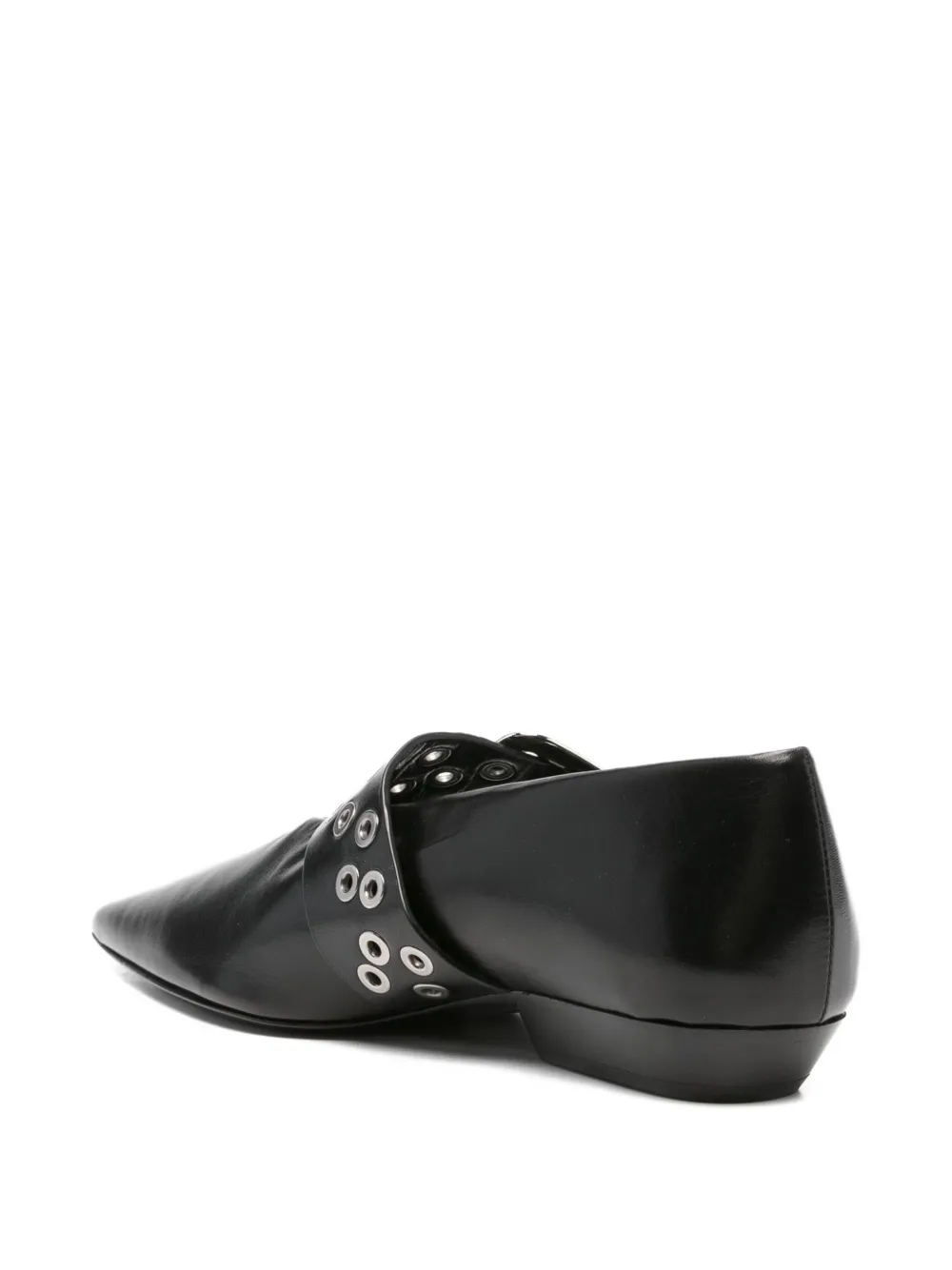 Jil Sander pointed-toe buckle ballet flats Black