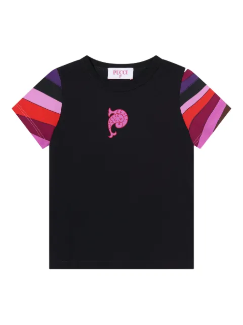 PUCCI Junior fish logo T-shirt