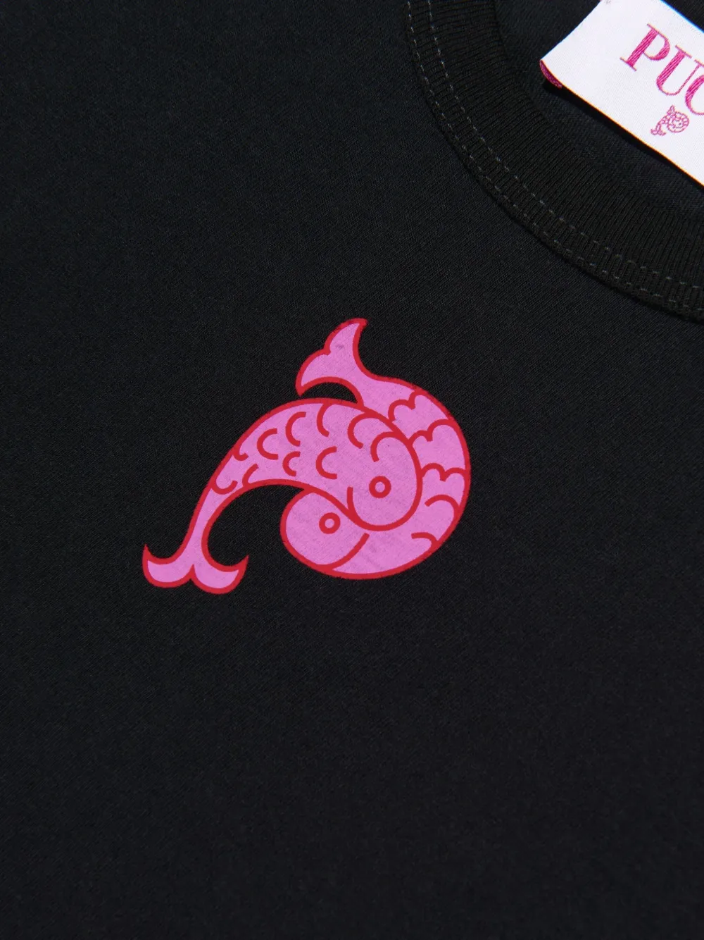 PUCCI Junior T-shirt met vislogo Zwart