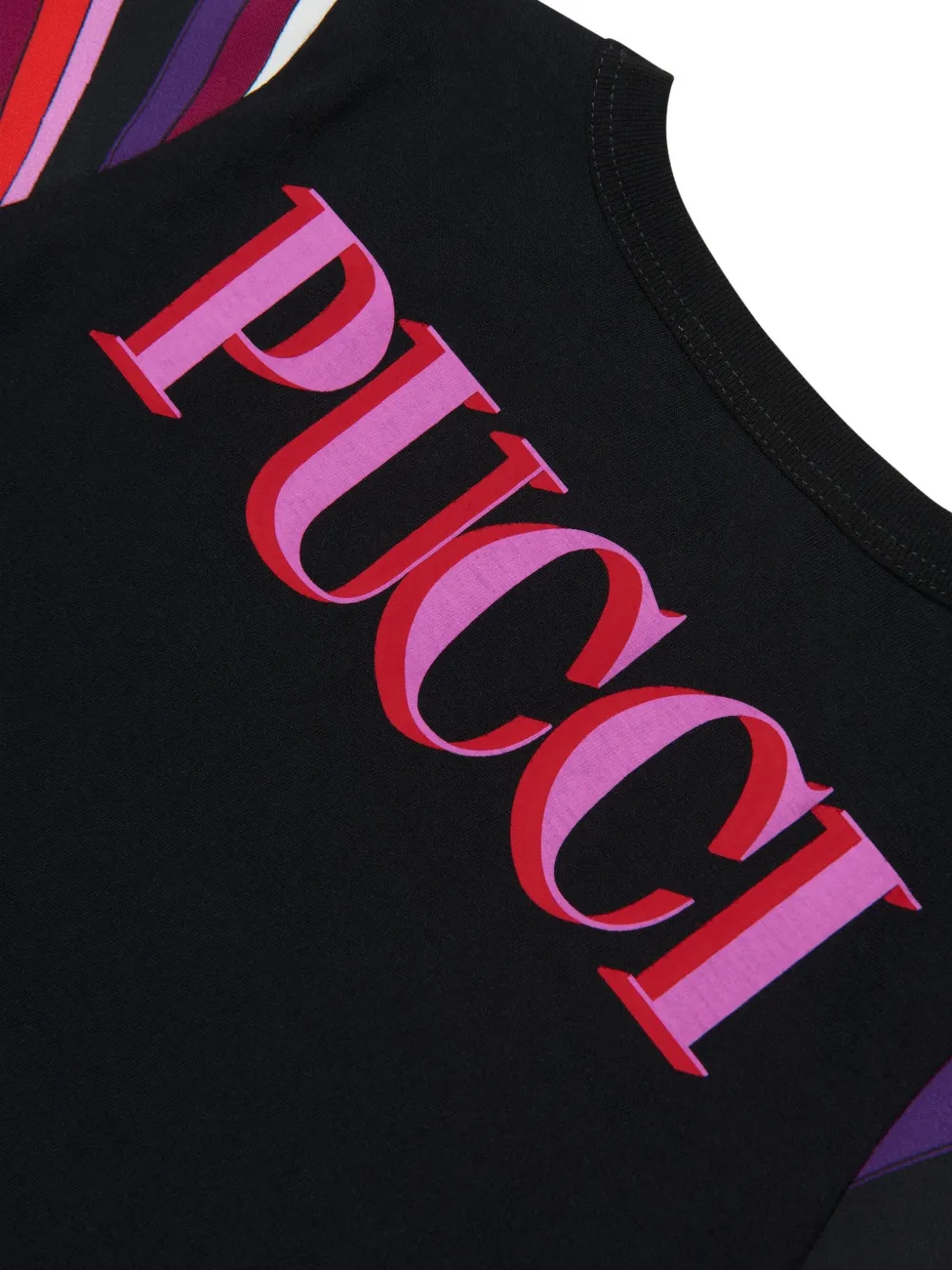 PUCCI Junior T-shirt met vislogo Zwart