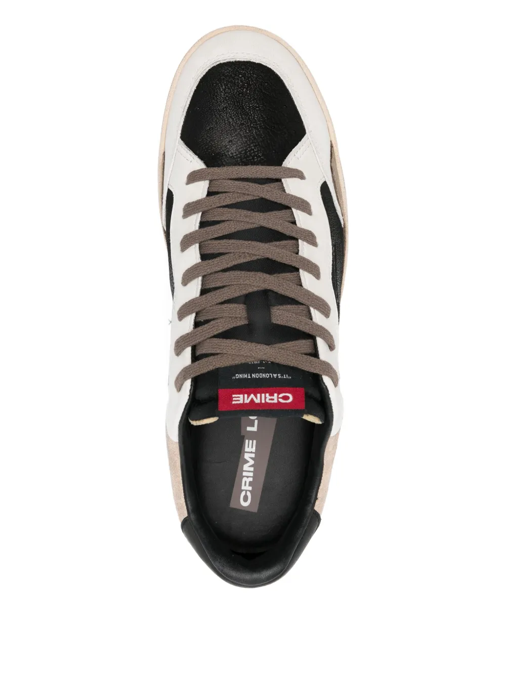 Crime London Chelsea panelled low-top sneakers Black
