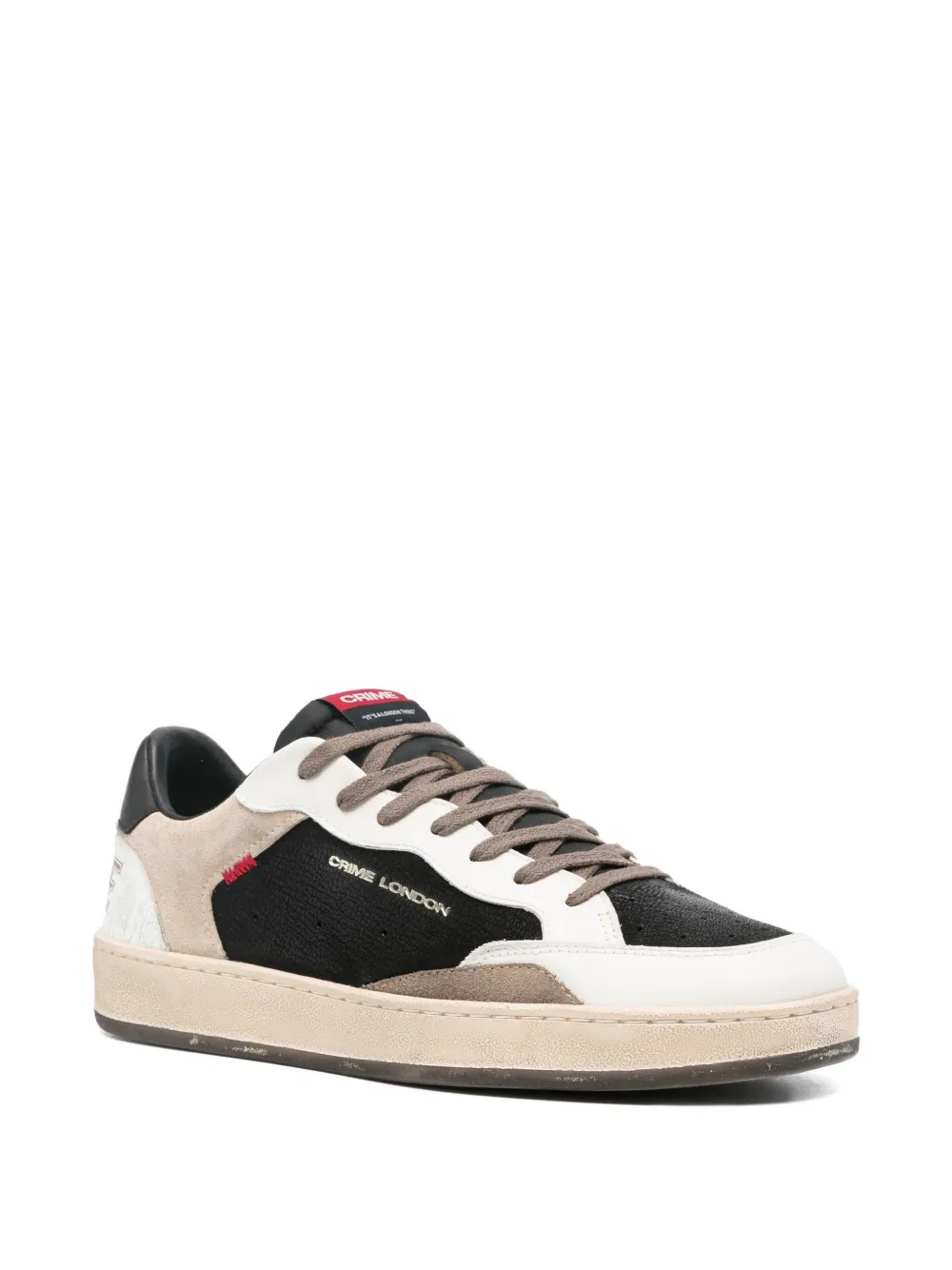 Crime London Chelsea panelled low-top sneakers Black