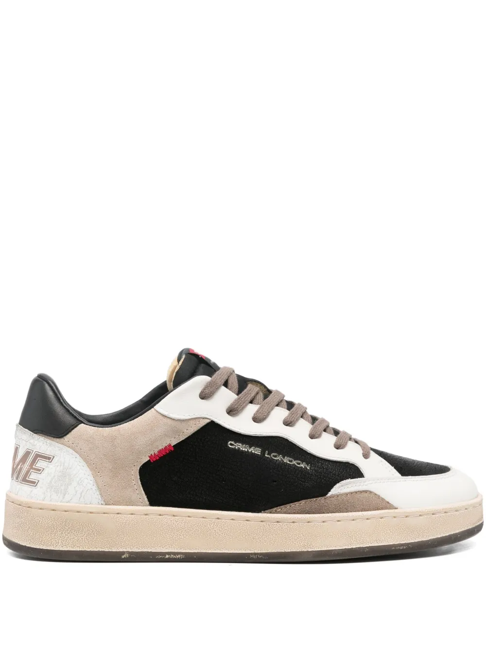 Crime London Chelsea panelled low-top sneakers Black