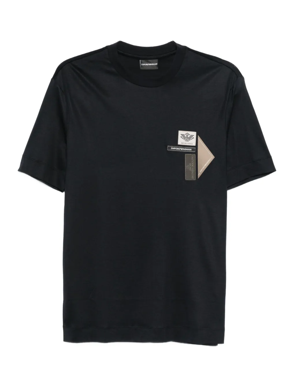 Emporio Armani logo-patches T-shirt - Nero