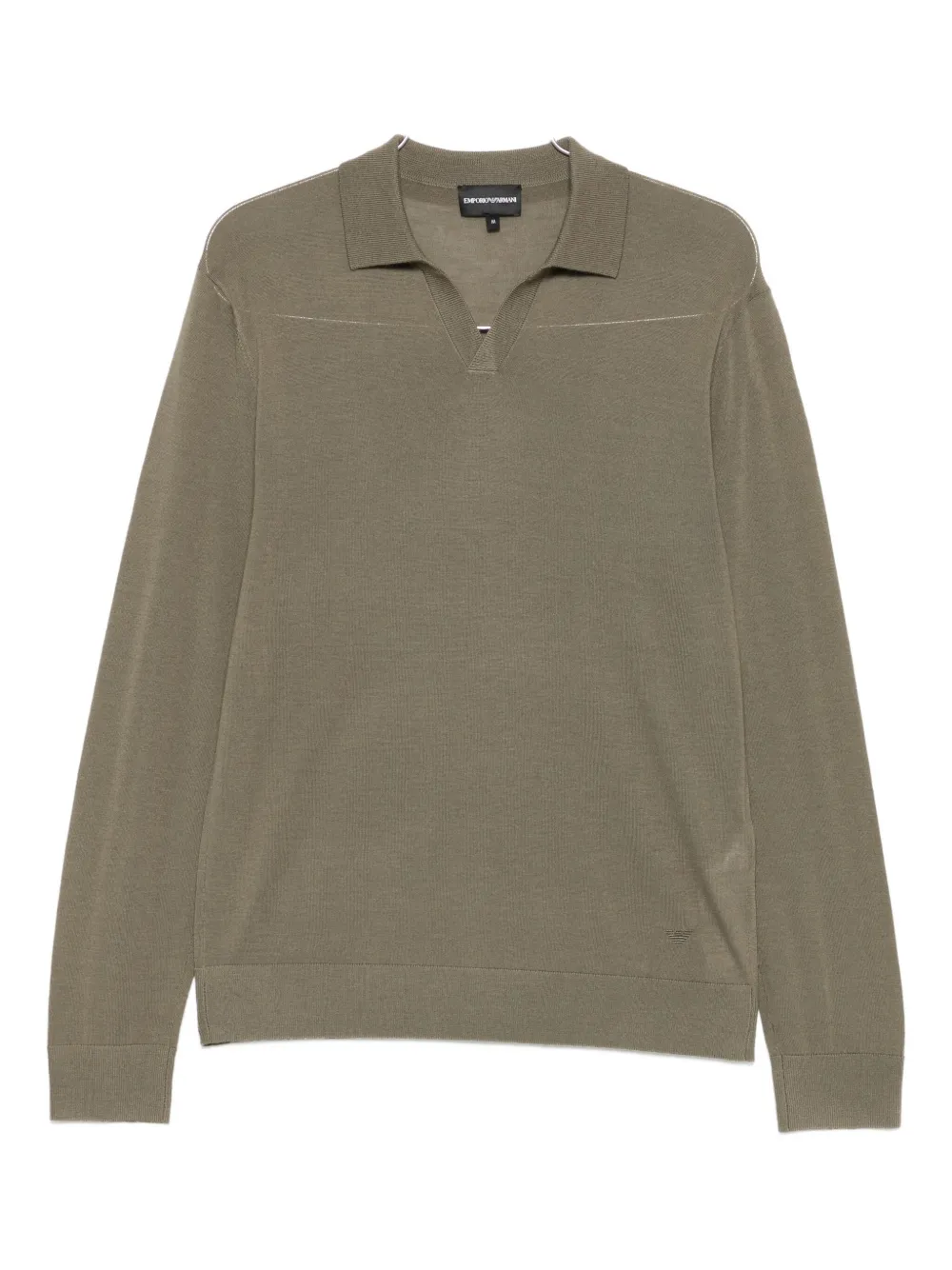 Emporio Armani Polo-collar Sweater In Brown