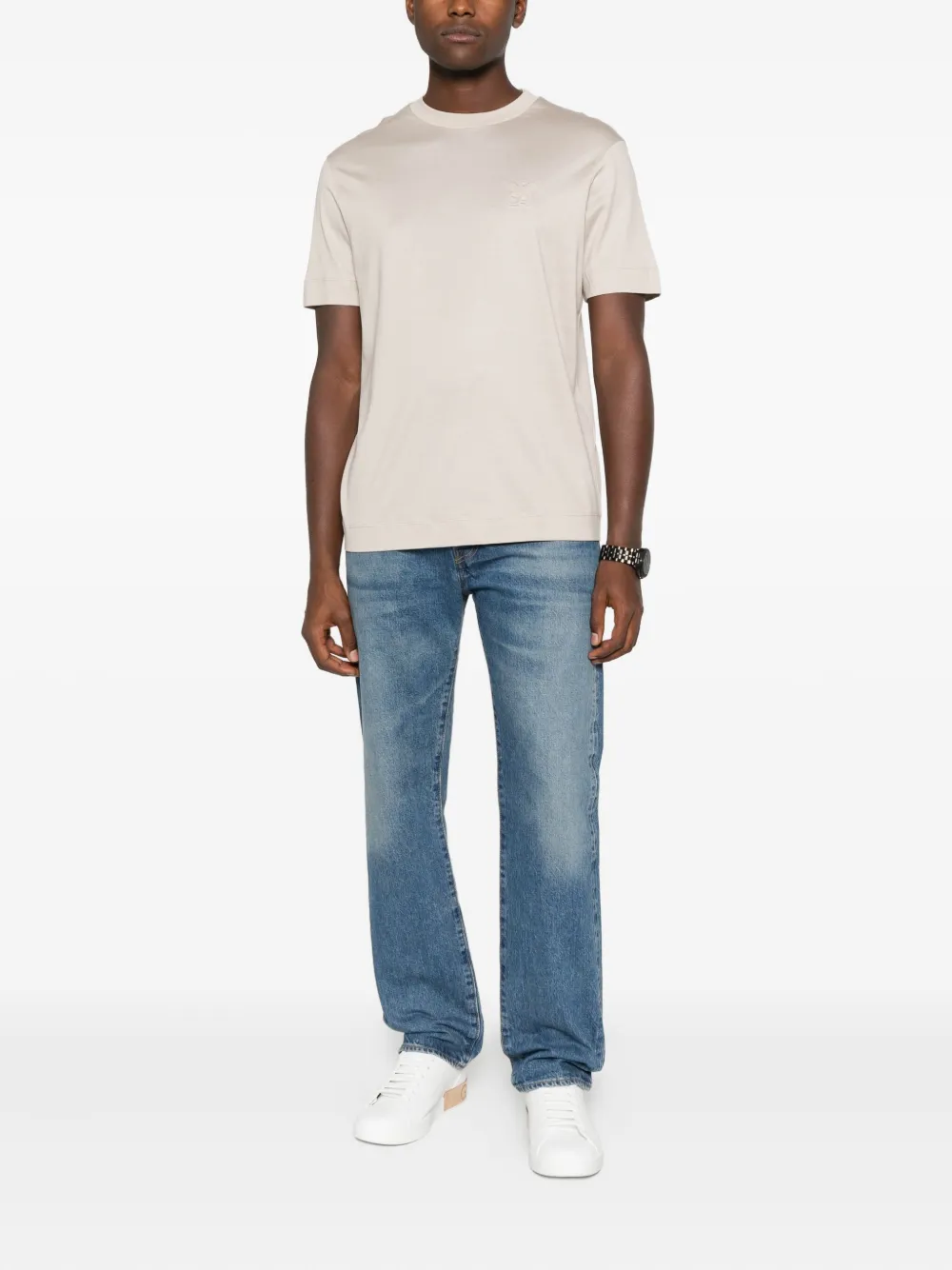 Emporio Armani T-shirt met logo - Beige
