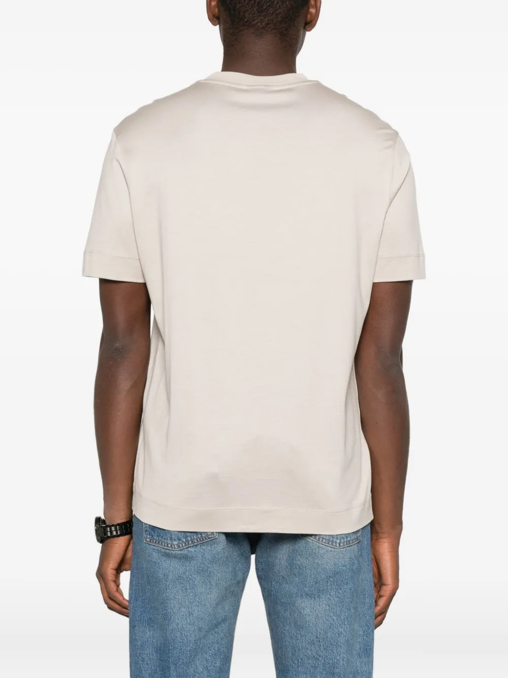 Emporio Armani T-shirt met logo Beige