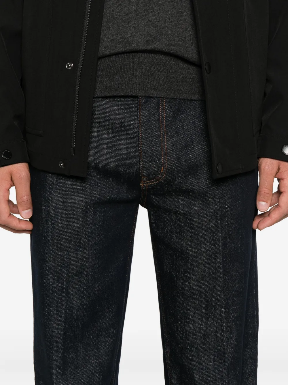 Emporio Armani Broek met contrasterend stiksel Zwart