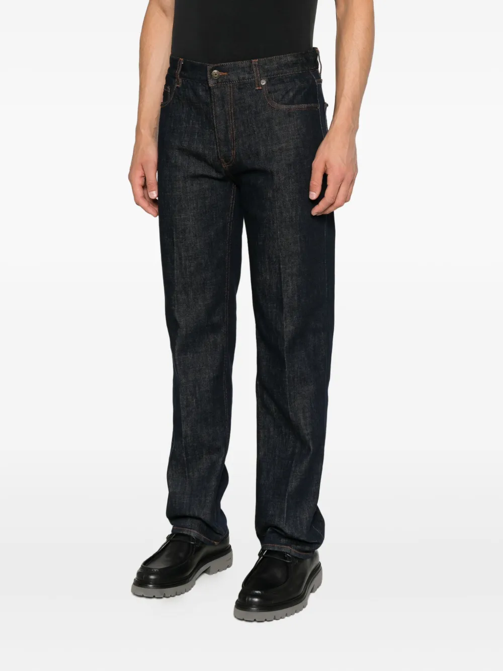 Emporio Armani Broek met contrasterend stiksel Zwart