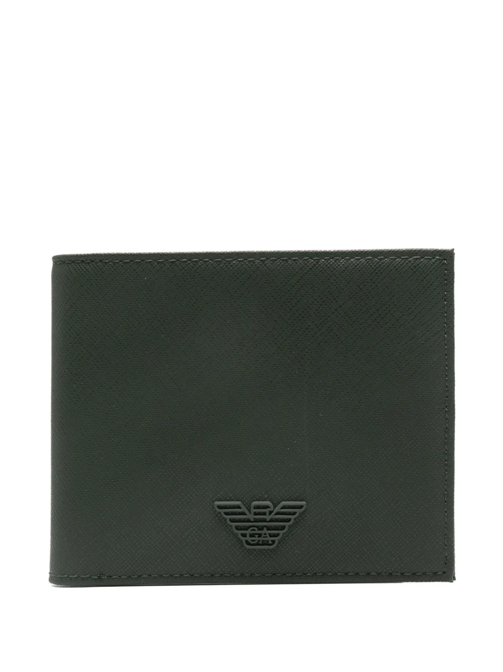 Emporio Armani Logo.appliqué Wallet In Green