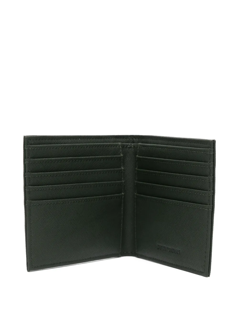 Emporio Armani Logo.appliqué Wallet In Green