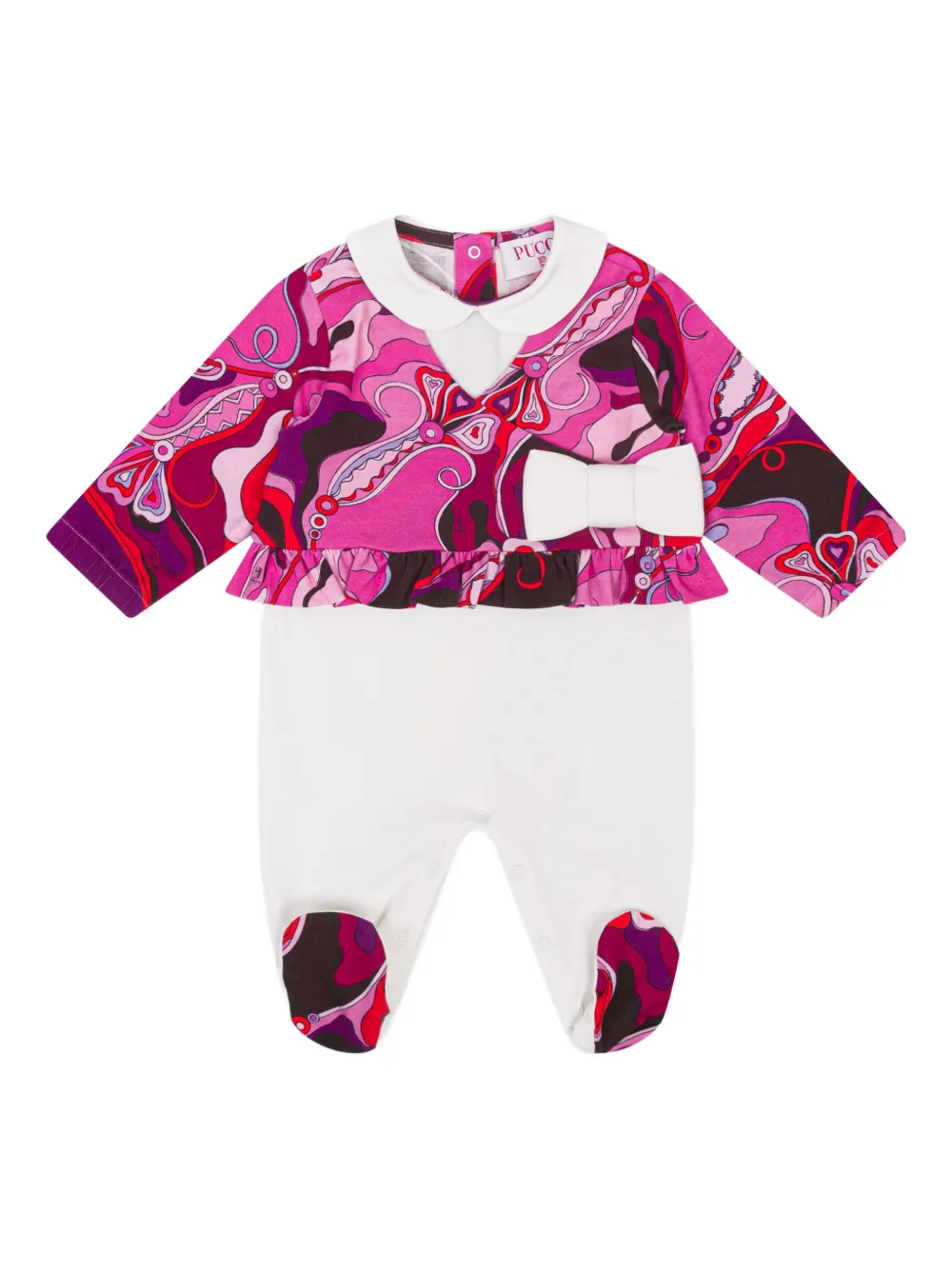 Pucci Junior Ruffled Babywear Set In Multi