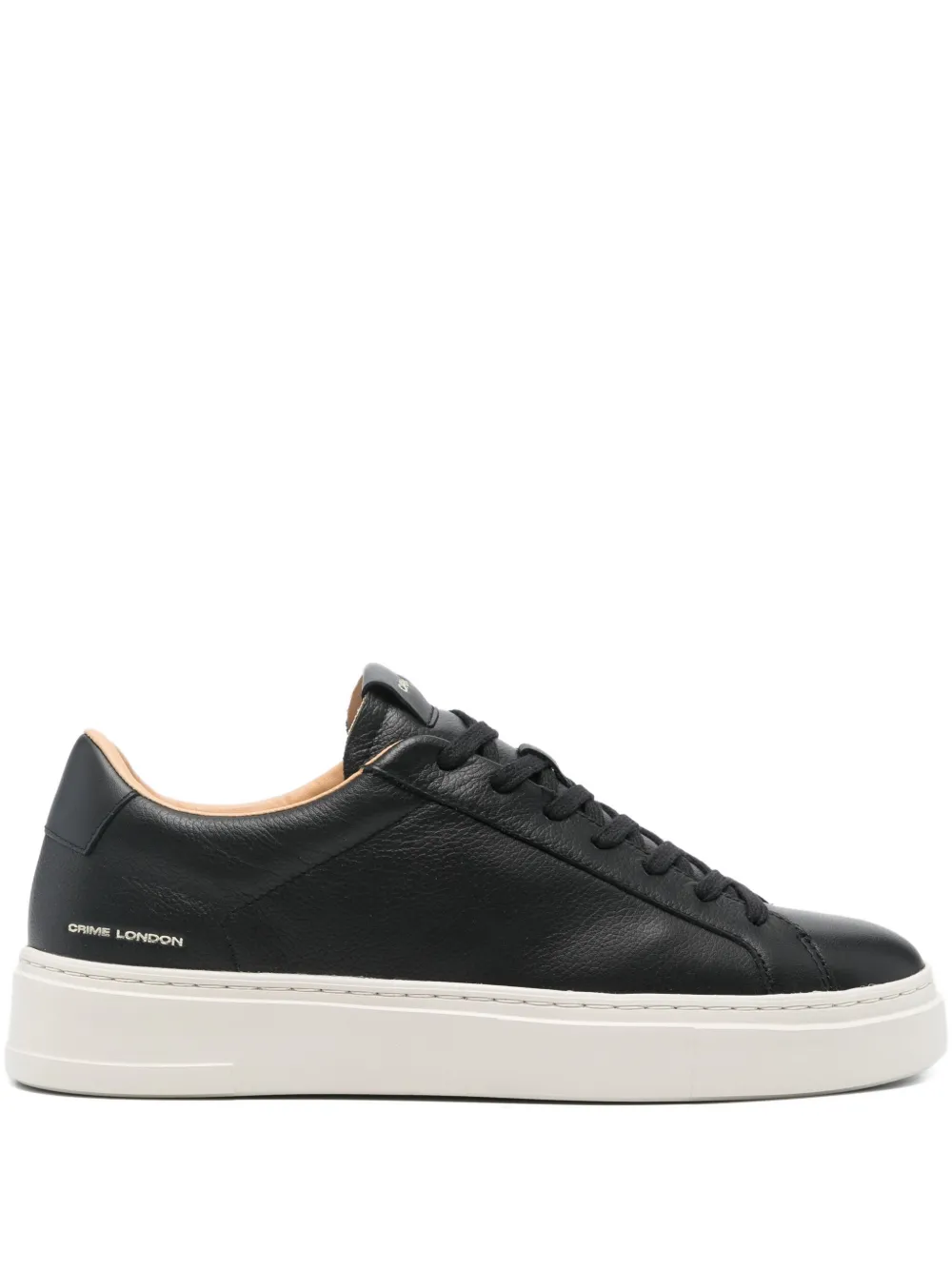 Crime London Extralight leather lace-up sneakers Black