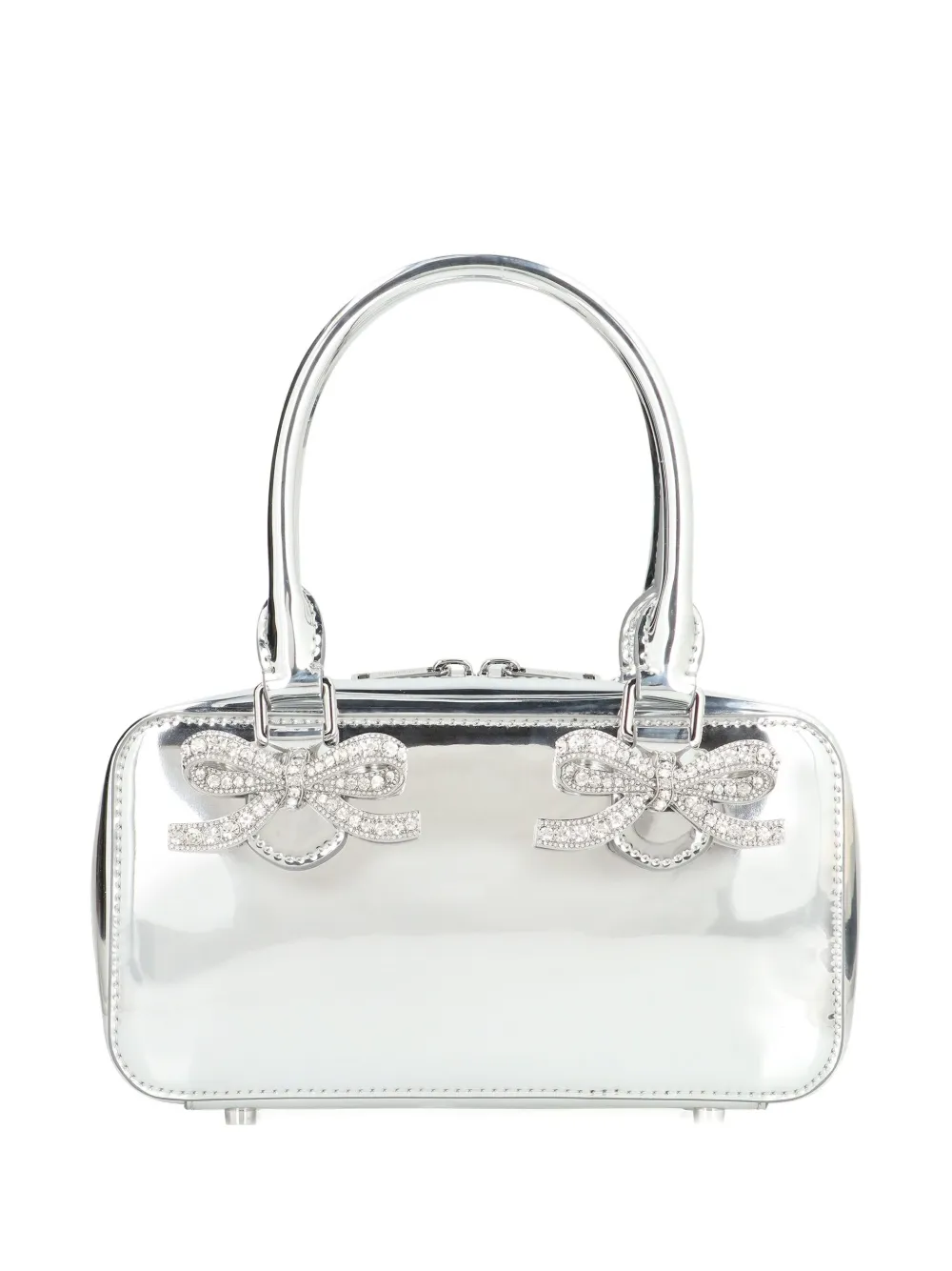 Self-Portrait crystal-bow tote bag | Grey | Image 1