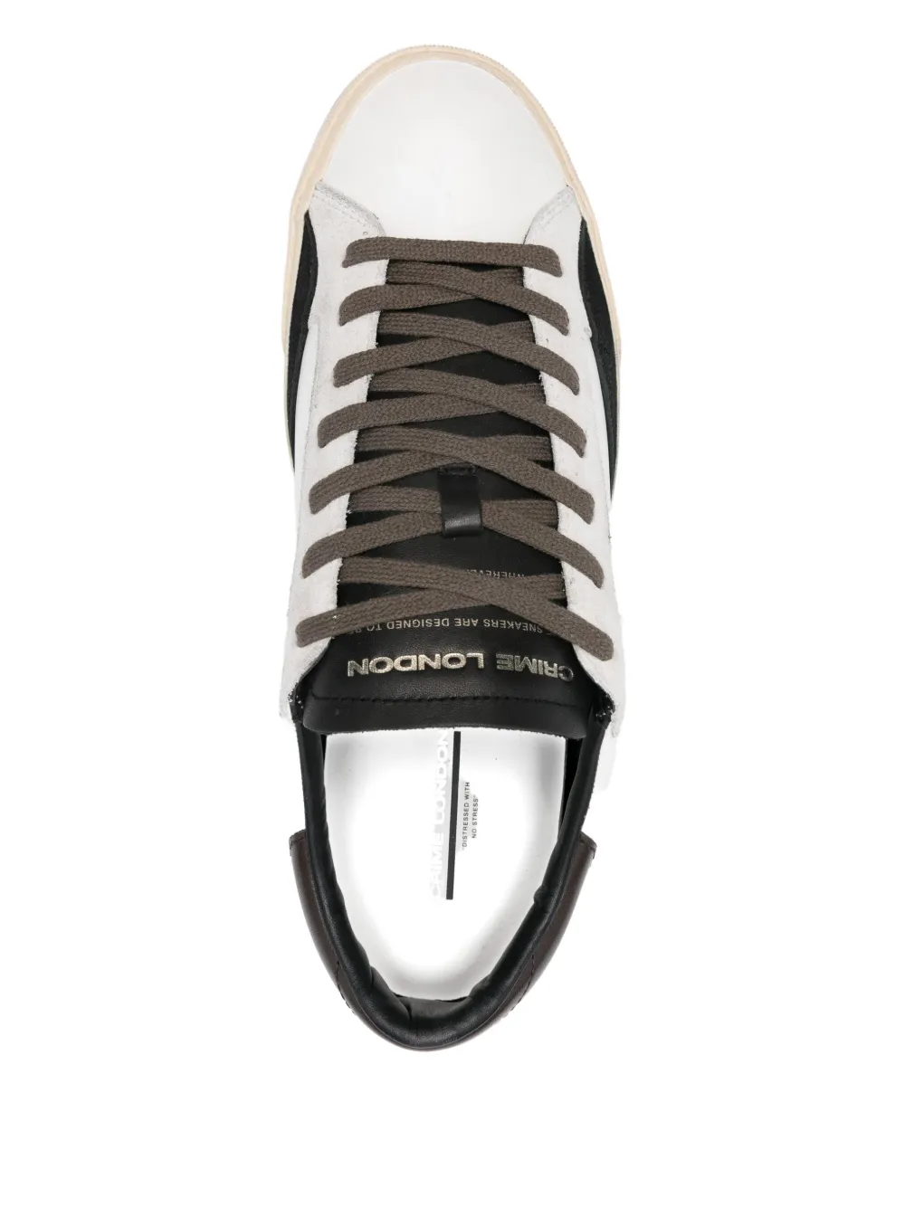 Crime London Distressed Leather Sneakers In Multi