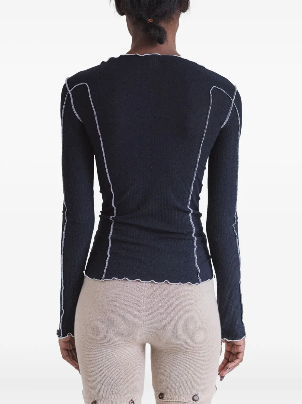 Baserange ruffle-trim long-sleeve T-shirt | T-Shirts & Jersey Shirts | Image 2