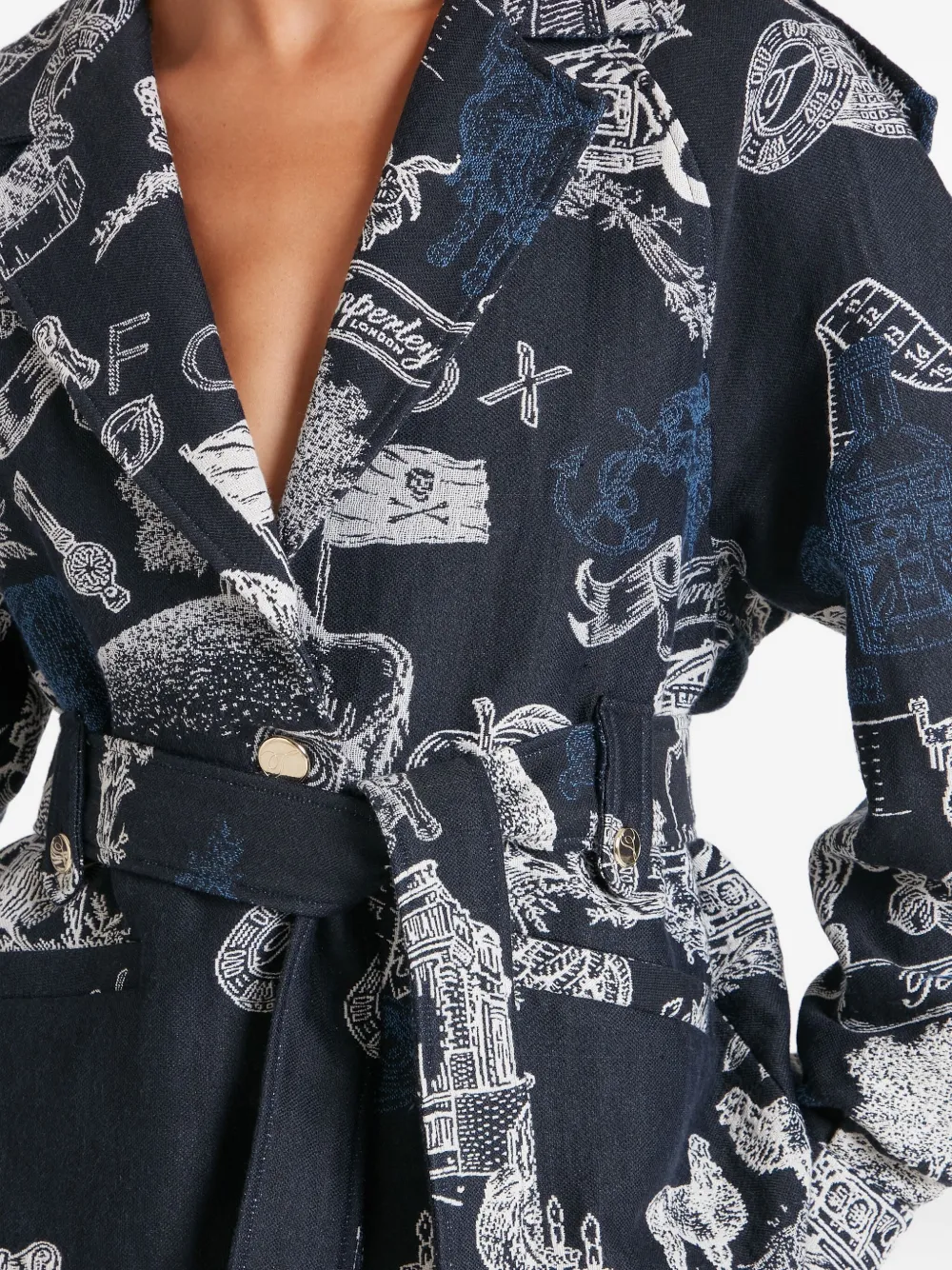 Temperley London Jacke Mit Gürtel In Multi