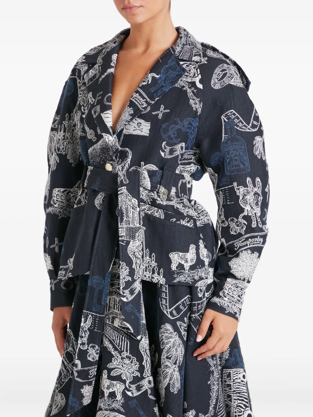 Temperley London Jacke Mit Gürtel In Multi