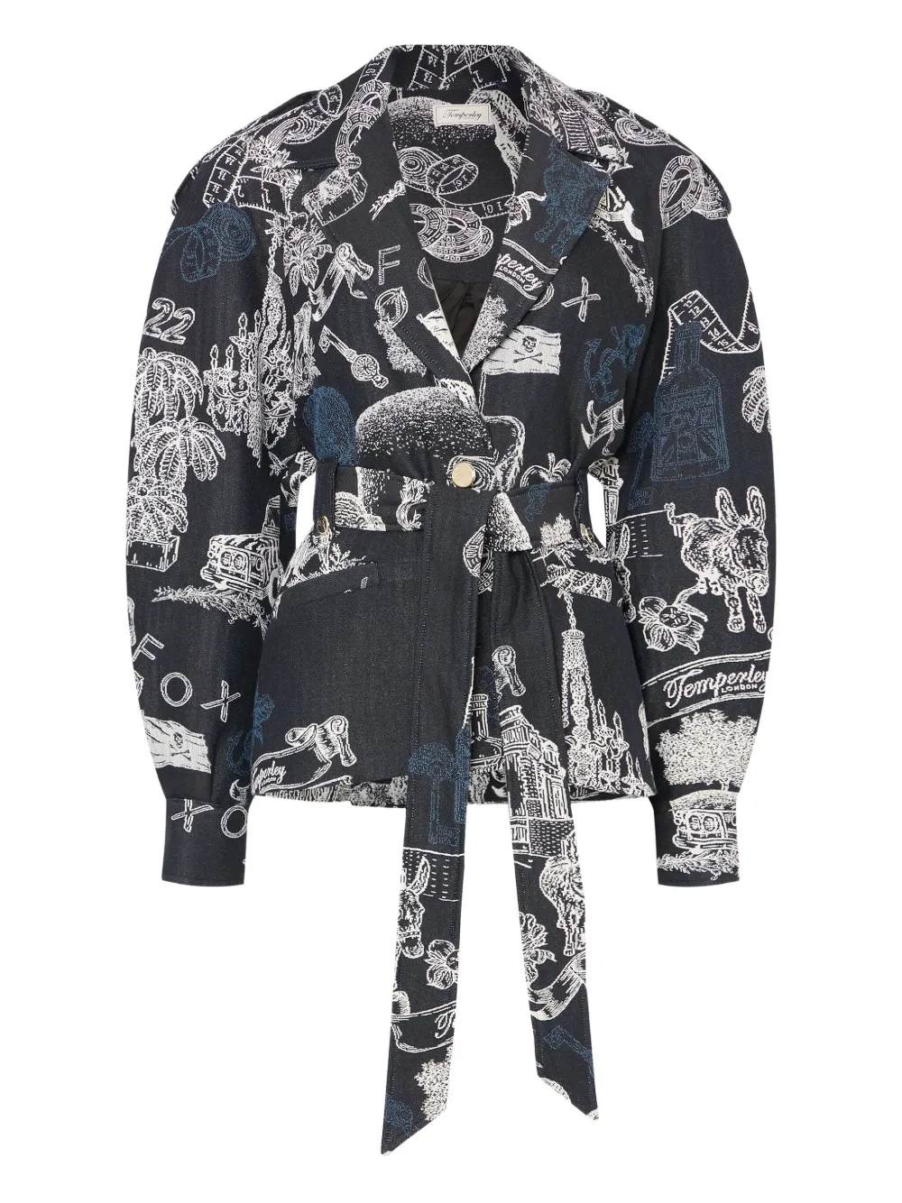 Temperley London Jacke Mit Gürtel In Multi