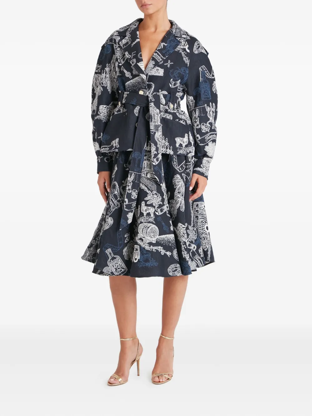 Temperley London Jacke Mit Gürtel In Multi
