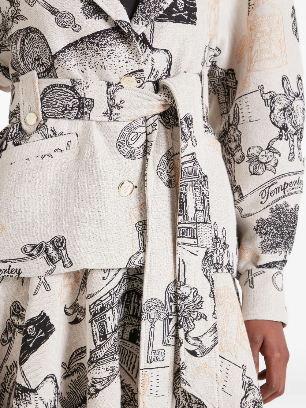 Temperley London Jacke Mit Gürtel In Neutral