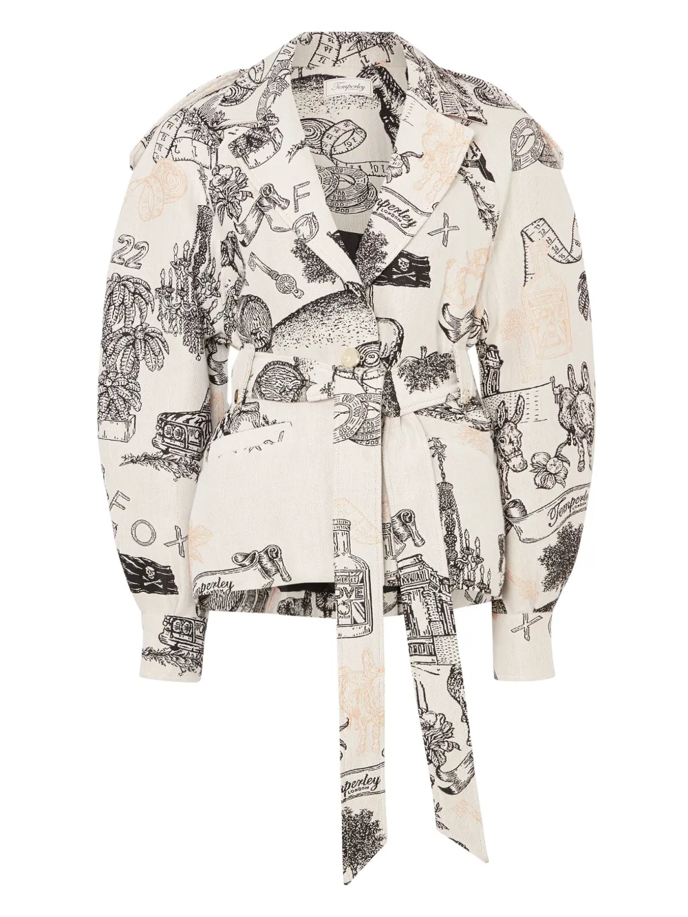 Temperley London Jacke Mit Gürtel In Neutral