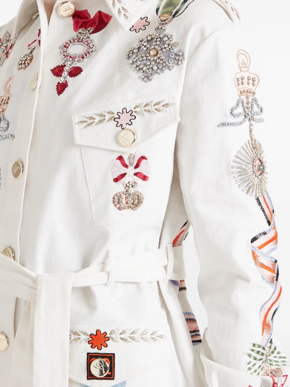 Temperley London Diamantine shirtjack Wit