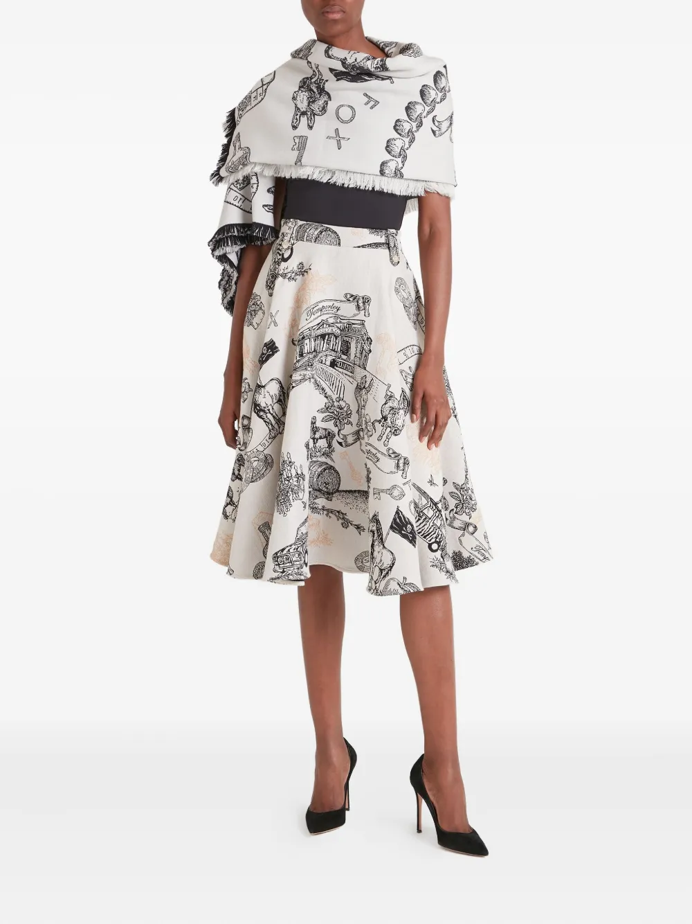 Temperley London A-linien-rock Mit Print In Multi