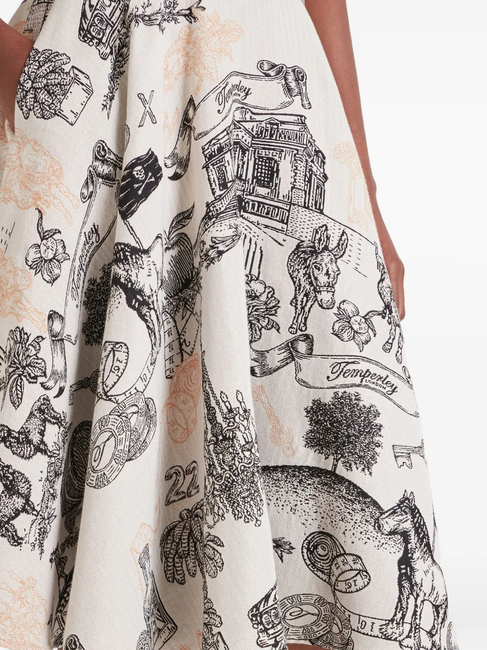 Temperley London A-linien-rock Mit Print In Multi