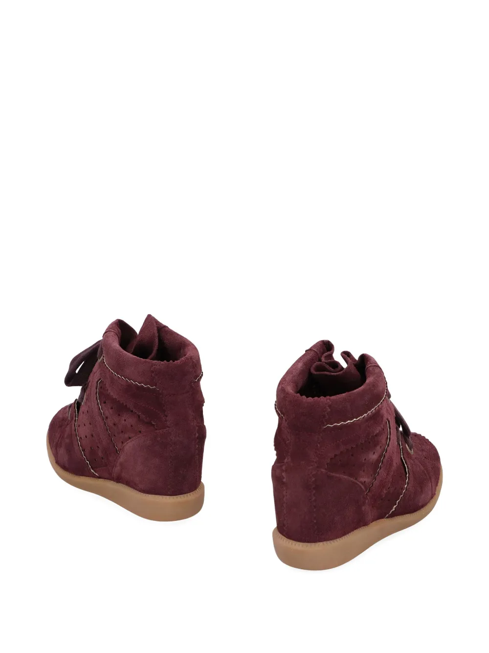 Isabel Marant Lace-up Wedge Sneakers In Red