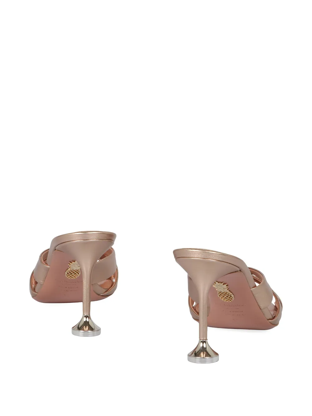 Aquazzura crossover-straps leather sandals Gold