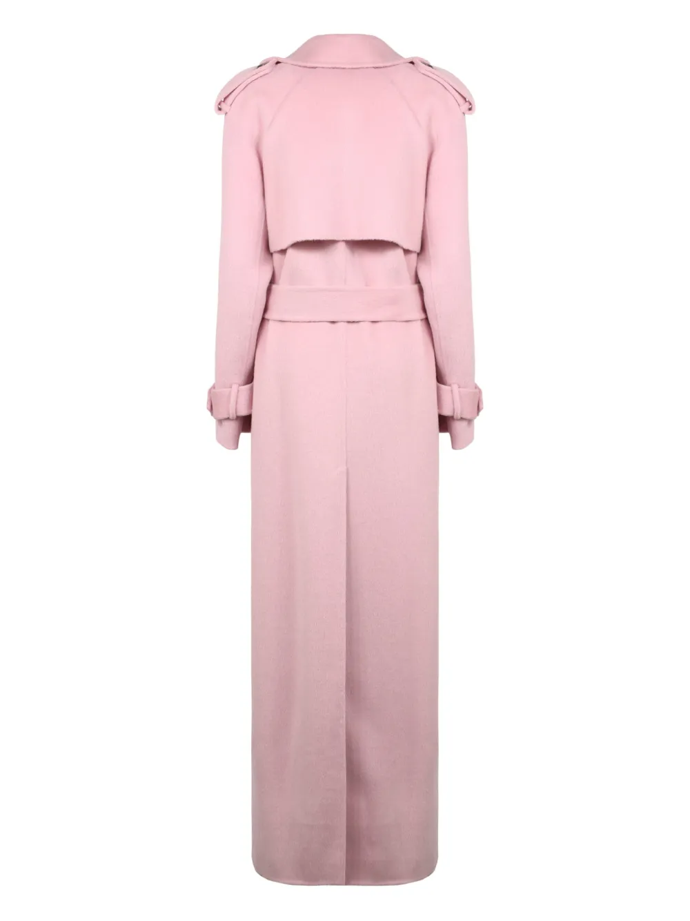 Giuseppe Di Morabito Double-breasted Wool Trench Coat In Pink