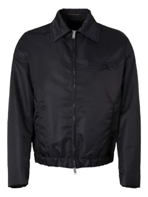 ETRO パターン入り ブラック・ホワイト ジャンパー CRONOS EDGE ZIP STAND BLOUSON【BLACK×WHITE】