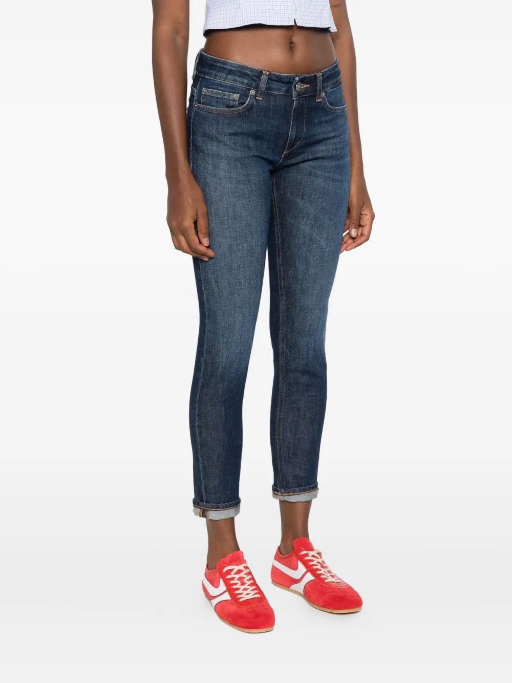 DONDUP Jeans met omgeslagen pijpen Blauw