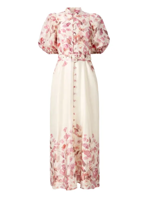 MOOS STUDIO Rosewind puff-sleeve floral-print dress