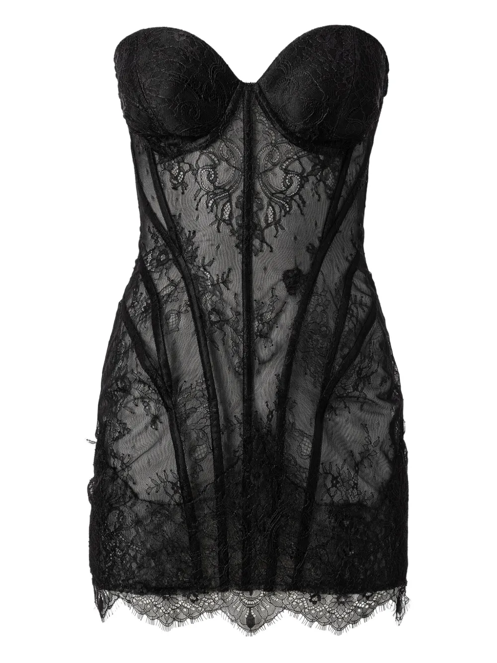 MOOS STUDIO Noir Spell lace mini dress - ブラック MOOS STUDIO Noir Spell lace mini dress - ブラック