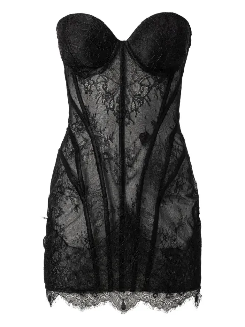 MOOS STUDIO Noir Spell lace mini dress