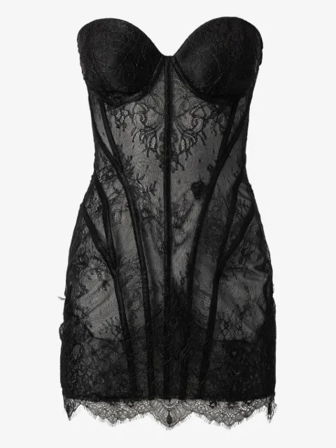 MOOS STUDIO Vestido Noir Spell com renda