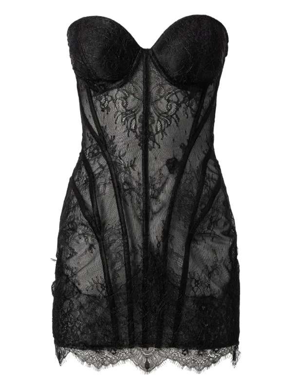 chinese dress ladies Black Lace Agatha Midi Dress main image 0