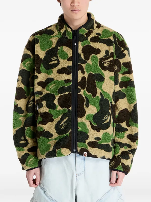 A BATHING APE® Abc Camo Boa Reversible Jacket | Green