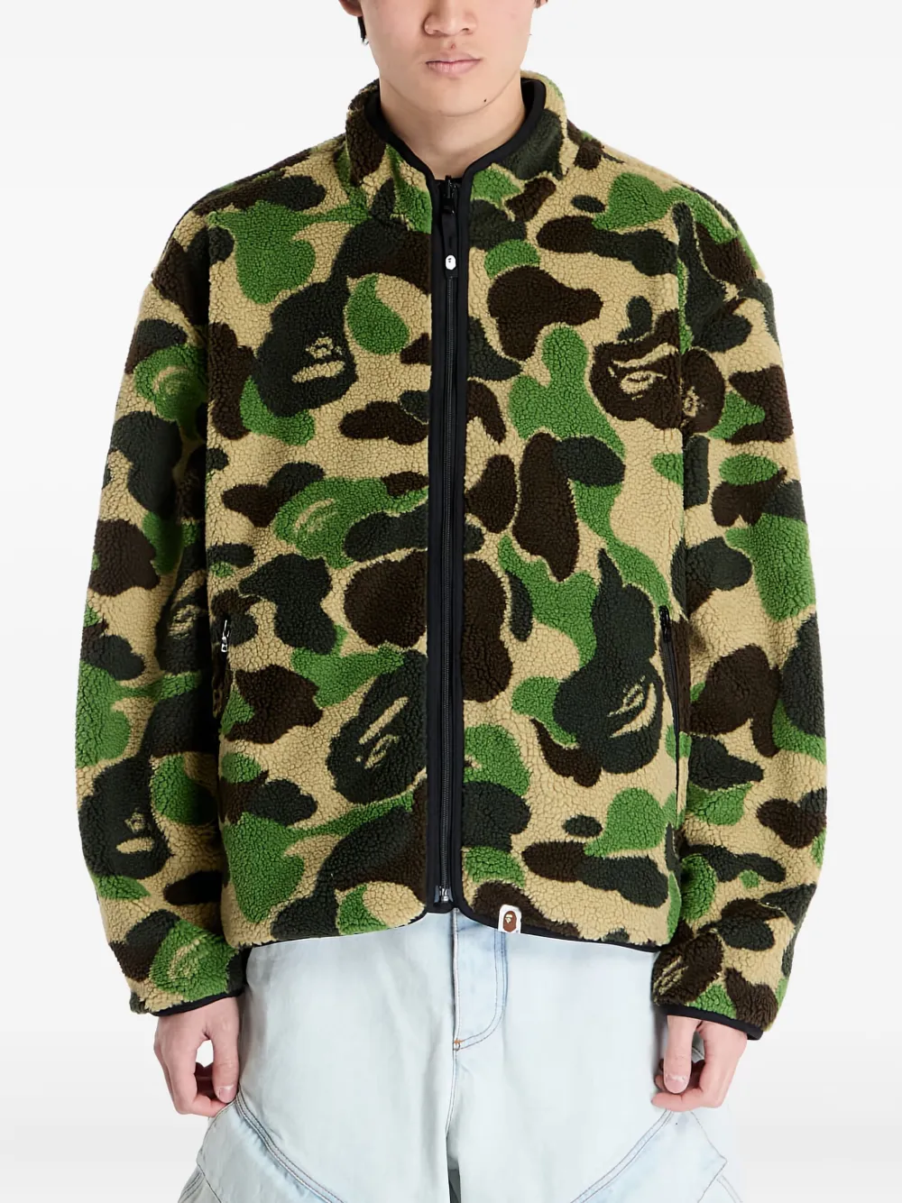 A BATHING APE® Abc Camo Boa reversible jacket - グリーン A BATHING APE® Abc Camo Boa reversible jacket - グリーン