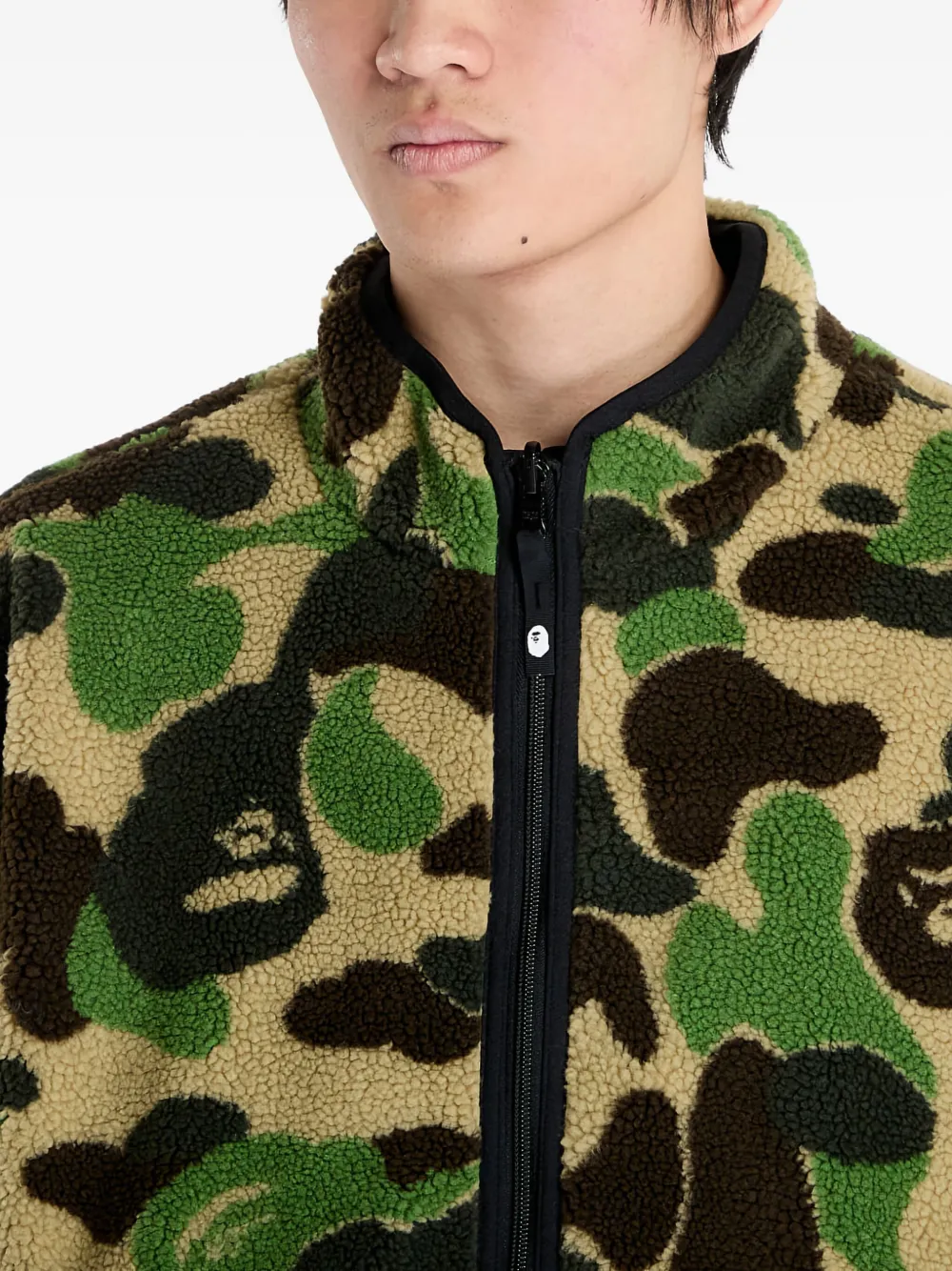 A Bathing Ape Abc Camo Boa Reversible Jacket In Green